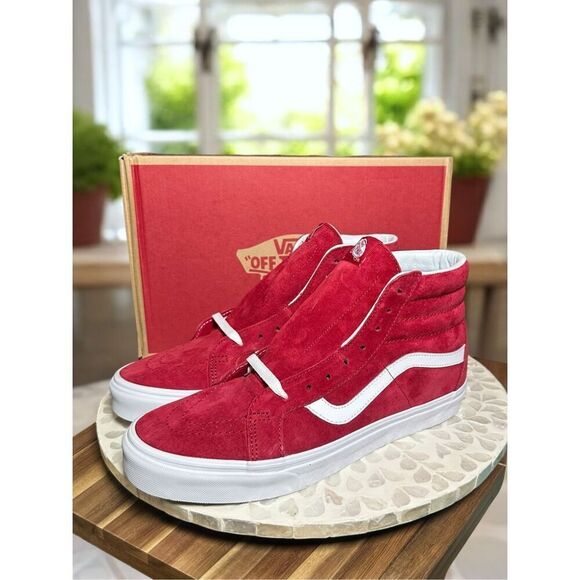 Vans UA SK8-Hi Reissue Pig Suede Red Old Skool Authentic Men's 11 New In Box - Picture 4 of 9